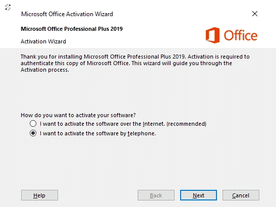 How to Activate Office 2019 by Phone