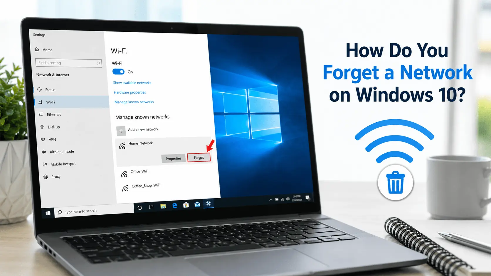 how do you forget a network on windows 10